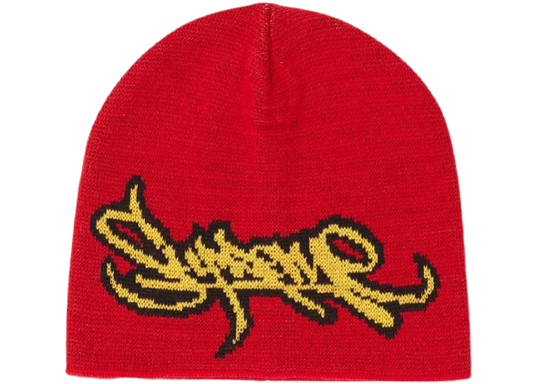 Supreme "Tag Logo" Beanie Red