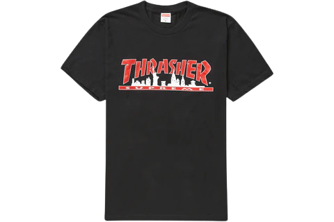 Supreme "Thrasher Skyline" Tee Black