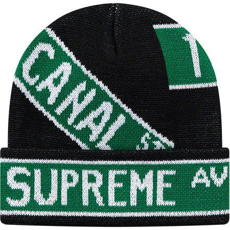 Supreme "Street Signs" Beanie Black