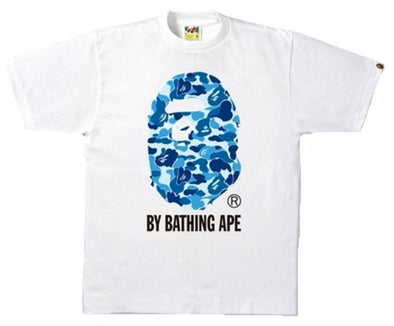 BAPE ABC Camo "Big Ape Head" Tee White/Blue