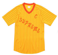 Supreme "AD Baseball" Jersey Yellow