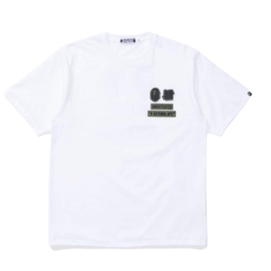 BAPE x Undefeated "Velcro Patches" Tee White