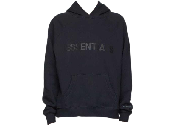 Fear of god essentials sales 3d silicon applique pullover hoodi
