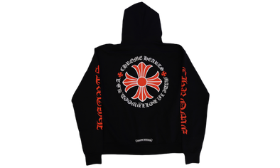 Chrome Hearts "Red Cross" Hoodie Black