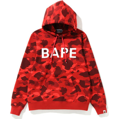 BAPE “Color Camo” Pullover Hoodie Red