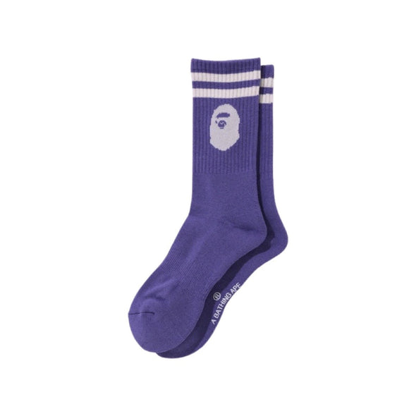 BAPE "Ape Head" Socks Purple