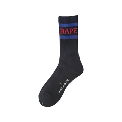 BAPE "Logo Stripe" Socks Black