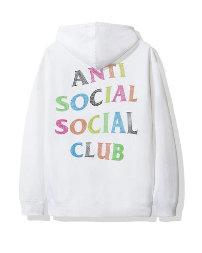 Anti Social Social Club "Stud Belt” Hoodie White