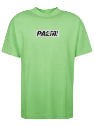 Palm Angels "Box Logo" Tee Green