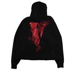 Vlone X CLOT "Dragon" Hoodie Black/Red