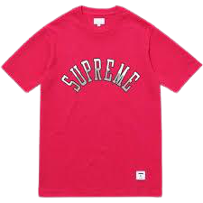 Supreme "Curve Logo" Tee Red