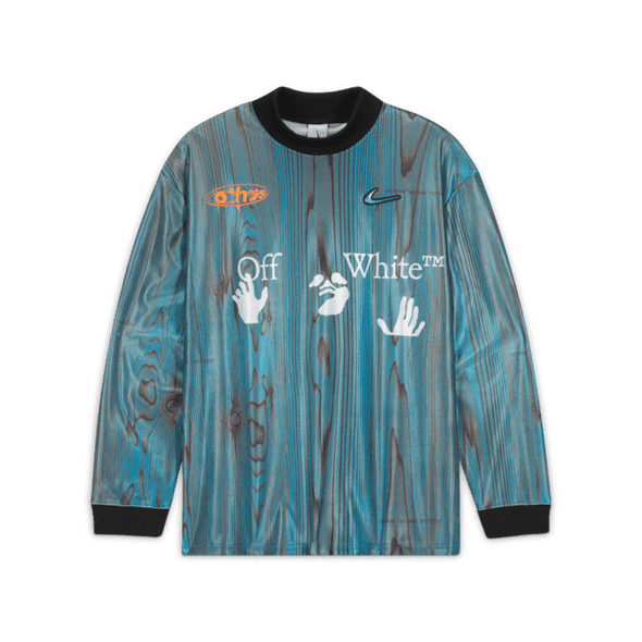 OFF-WHITE x Nike "001" Soccer Jersey Blue