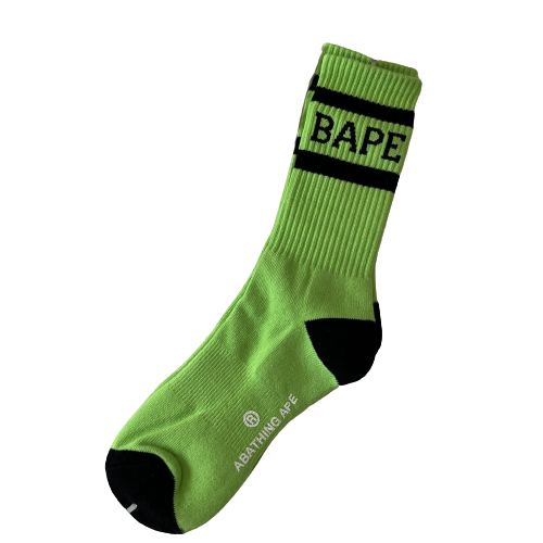BAPE "Logo Stripe" Socks Green