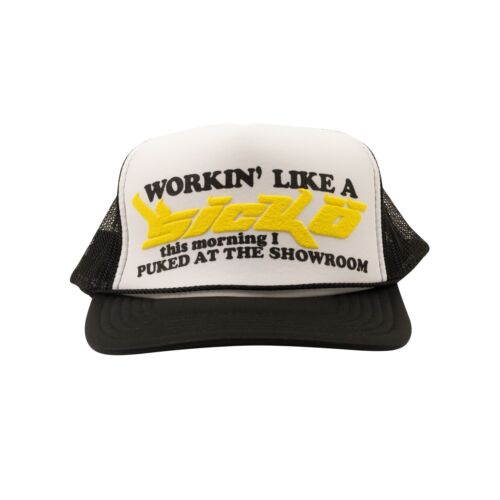 Sicko "Working Like A Sicko" Black/Yellow/White Trucker Hat